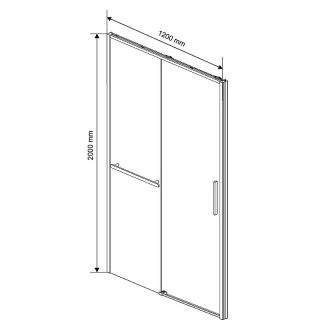 Душевая дверь в нишу Vincea Slim Soft VDS-1SS120CLG 120 см брашированное золото