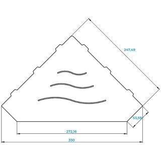 Металлическая полка RGW MT-03W 49279903-01 угловая Белая