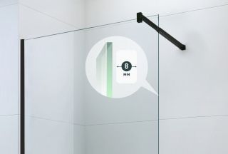 Душевая перегородка Berges Sky Black 90см чёрный матовый 064009