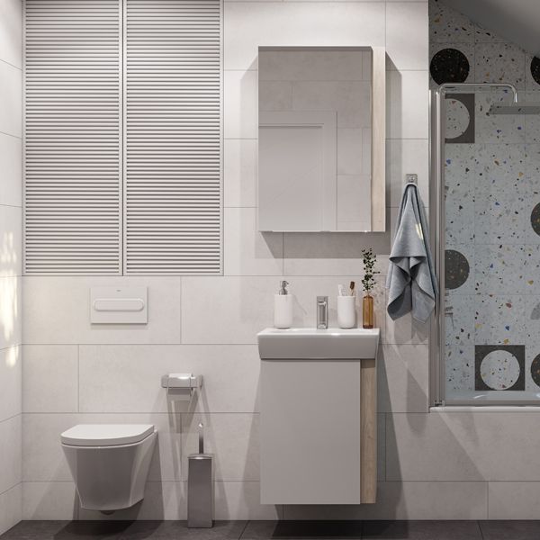 Тумба под раковину Акватон Кантри 50см белый/дуб Верона 1A257801AHB20