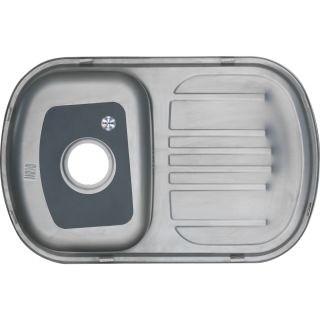 Мойка 7749 U Melana 0,8/180 хром с сифоном (231 t *10)