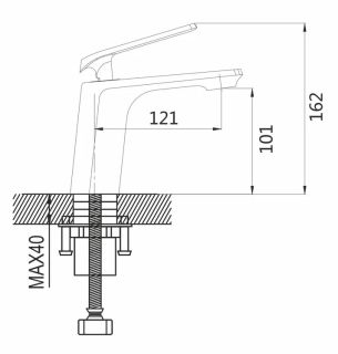 Смеситель для раковины Shevanik S8001F белый