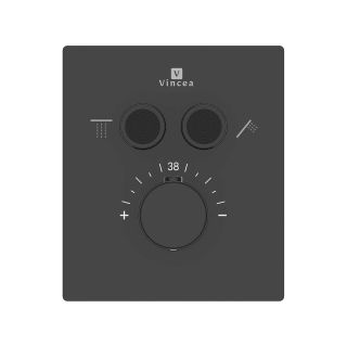 Душевой комплект Vincea Inspire VSFW-3I21MT4RMB встраиваемый, термостатический, двухрежимный, черный