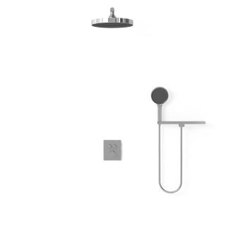 Душевой комплект Vincea Inspire VSFW-3I21T2RMB встраиваемый, термостатический, двухрежимный, черный