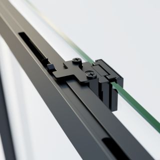 Душевая дверь Vincea Soft 2 VDS-3SO2110CLB, 1100, черный, стекло прозрачное