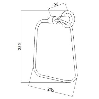 Полотенцедержатель Boheme Murano 10905-B-CR хром/чёрный