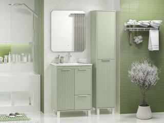 Шкаф - пенал Brevita Risacca Crema 35 см RIS-05035-084П зеленый