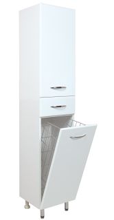 Пенал напольный Onika Модерн 403212 с бельевой корзиной правый 32см белый