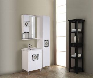 Пенал напольный Onika Флорена 403517 с бельевой корзиной правый 35см белый