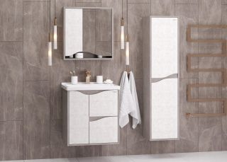 Пенал подвесной Onika Брендон 403565 35см бетон крем/камень светлый