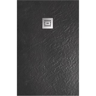 Душевой поддон из искусственного камня BelBagno Uno 120x90 TRAY-MR-UNO-AH-120/90-35-NERO-CR Черный матовый