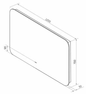 Зеркало с подсветкой Sintesi Salerno SIN-SPEC-SALERNO-120 с подогревом бесконтактный сенсор 120см