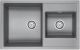Мойка кухонная Paulmark Tandem PM238250-GRM серый металлик