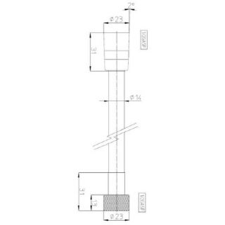Душевой шланг Bossini Cromolux A00258B.073 125 см чёрный матовый