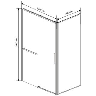Душевой уголок Vincea Slim Soft 130x90 VSR-1SS9013CL профиль Хром стекло прозрачное