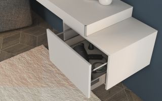 Консоль подвесная Cezares TAVOLONE 41785 Bianco Opaco 90 см