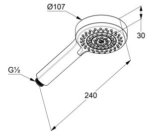 Душевая лейка Kludi Dive S 6883005-00 хром
