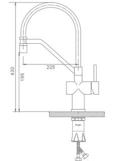 Смеситель для кухни Raglo R86.41.09 со съемным изливом на магните графит