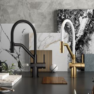 Смеситель для кухни Raglo R86.41.06 со съемным изливом на магните чёрный