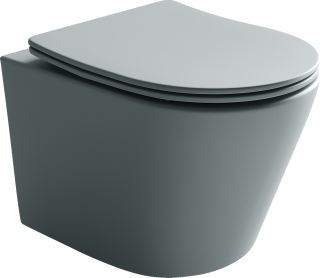 Подвесной унитаз Ceramica Nova Balearica CN6000MH безободковый антрацит матовый