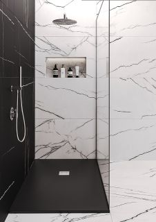 Душевой поддон Starohome Solid 1237470 120x80см чёрный матовый