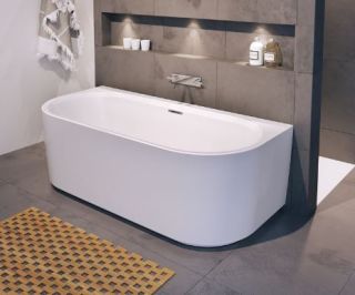 Акриловая ванна Riho Desire Mounte Back2Wall Velvet B089001105 180x84см белый матовый