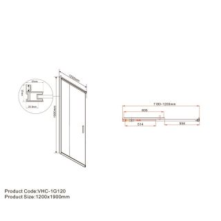 Душевой уголок Vincea Garda VSS-1G1212CLB 120x120 см