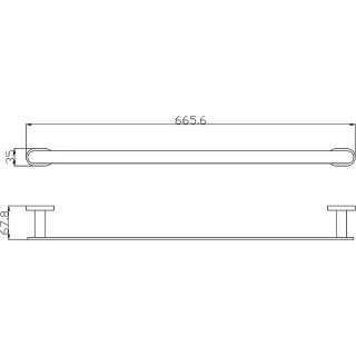 Полотенцедержатель Rav Slezak Yukon YUA0701/65 Хром