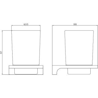 Стакан для зубных щеток Rav Slezak Nil NLA0201MG Сатин