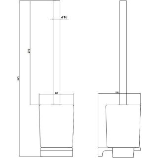 Ершик для унитаза Rav Slezak Nil NLA0500MG Сатин