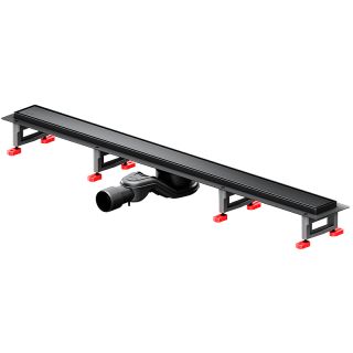 Душевой лоток AM.PM MasterFlow 90 W01SC-U11-090-04BM с Черной матовой решеткой / под плитку Tile