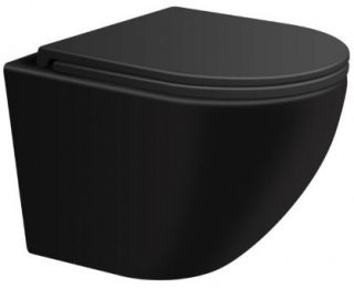 Подвесной унитаз Sintesi Evi SIN-TS-EVI-151BM безободковый чёрный матовый