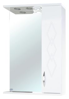 Зеркало-шкаф с подсветкой Bellezza Элеганс 50см правый белый 00000004924