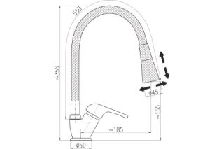 Смеситель для кухни Rav Slezak Sazava SA306.5/13S хром серый