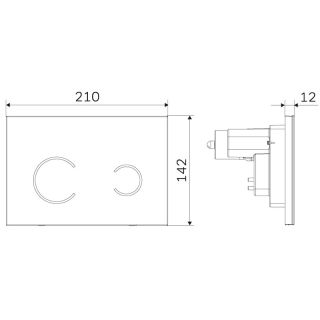 Клавиша смыва Am.Pm Touchless Pro I0450B01 Белая глянцевая