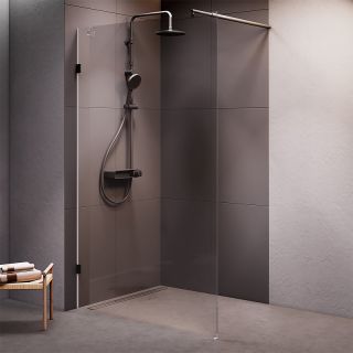 Душевая дверь AM.PM Sunny W87G-80-1P-MT прозрачное стекло профиль серебристый 80x190