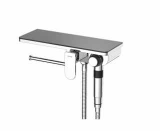 Гигиенический душ Gappo G7295-10 с полочкой и бумагодержателем хром