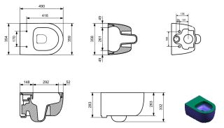 Подвесной унитаз Allen Brau Priority 4.31002.AN антрацит