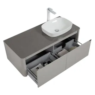 Тумба с раковиной Black&White Universe 9151200R 120 см светло-серый