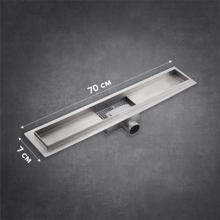 Душевой лоток РМС ТЛ-04-70х7 70см нержавеющая сталь