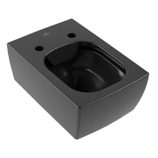 Унитаз подвесной Villeroy Boch  с открытым смывным краем, настенный 4633R0R7 черный