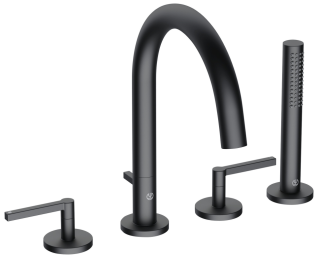 Смеситель на борт ванны Kludi Nova Fonte Puristic 204253915 чёрный матовый