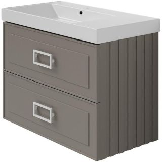 Тумба под раковину La Fenice Cubo FNC-01-CUB-C-90-2 Бежевая матовая 90 см