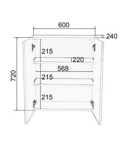 Шкаф Orange Гамма Gm-60SR белый 60 см