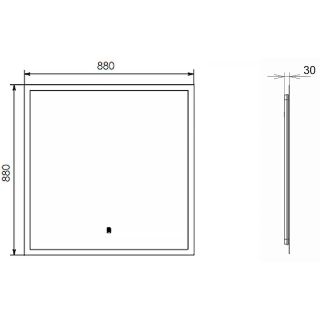 Зеркало  Comforty  Эдельвейс 00-00014150 88 см