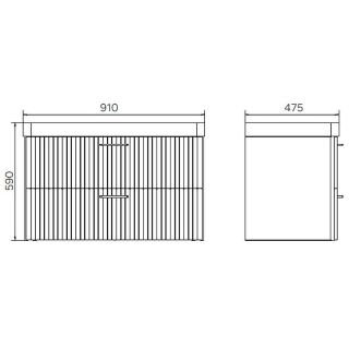 Тумба с раковиной Comforty Ангара 90 00-00021036 подвесная Дуб латте