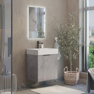 Тумба с раковиной Comforty Асти 60 00-00019191 Бетон светлый