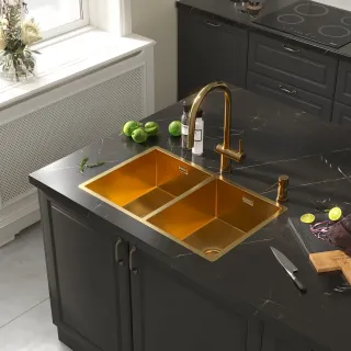 Смеситель для кухни Reflexion Lago RX9904GD брашированное золото