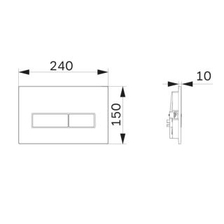 Клавиша смыва Am.Pm ErgoFit М I110301 механическая белый