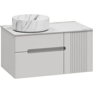 Подвесная тумба под раковину Brevita Pallisandro 80 УТ000025399 Серая матовая